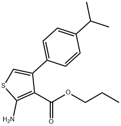 Propyl 2-amino-4-(4-isopropylphenyl)thiophene-3-carboxylate Structure