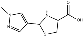 2-(1-methyl-1H-pyrazol-4-yl)-1,3-thiazolidine-4-carboxylic acid Structure