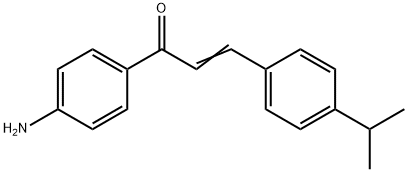 (2E)-1-(4-aminophenyl)-3-(4-isopropylphenyl)prop-2-en-1-one 구조식 이미지