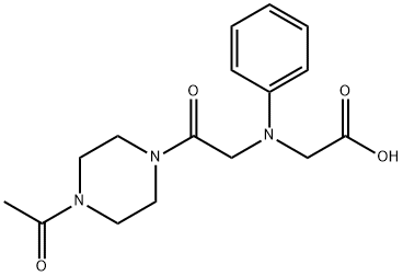 [[2-(4-acetylpiperazin-1-yl)-2-oxoethyl](phenyl)amino]acetic acid 구조식 이미지