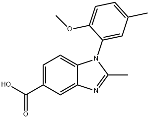 1-(2-methoxy-5-methylphenyl)-2-methyl-1H-benzimidazole-5-carboxylic acid Structure