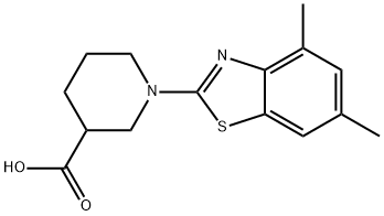 1-(4,6-dimethyl-1,3-benzothiazol-2-yl)piperidine-3-carboxylic acid 구조식 이미지