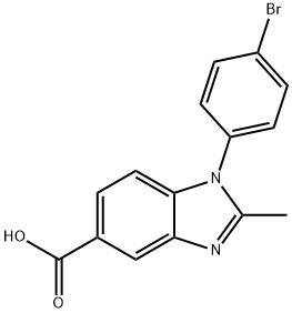 1-(4-bromophenyl)-2-methyl-1H-benzimidazole-5-carboxylic acid 구조식 이미지
