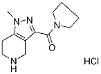 1-methyl-3-(pyrrolidin-1-ylcarbonyl)-4,5,6,7-tetrahydro-1H-pyrazolo[4,3-c]pyridine hydrochloride Structure