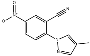 2-(4-methyl-1H-pyrazol-1-yl)-5-nitrobenzonitrile Structure
