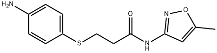 3-[(4-aminophenyl)thio]-N-(5-methylisoxazol-3-yl)propanamide 구조식 이미지