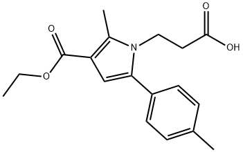 3-[3-(ethoxycarbonyl)-2-methyl-5-(4-methylphenyl)-1H-pyrrol-1-yl]propanoic acid Structure
