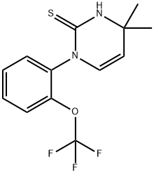 4,4-dimethyl-1-[2-(trifluoromethoxy)phenyl]-1,4-dihydropyrimidine-2-thiol 구조식 이미지