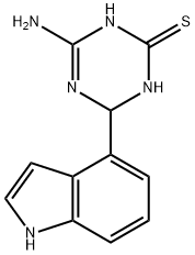 4-amino-6-(1H-indol-4-yl)-1,6-dihydro-1,3,5-triazine-2-thiol 구조식 이미지