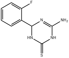 4-amino-6-(2-fluorophenyl)-1,6-dihydro-1,3,5-triazine-2-thiol 구조식 이미지