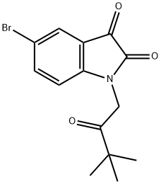 5-bromo-1-(3,3-dimethyl-2-oxobutyl)-1H-indole-2,3-dione 구조식 이미지