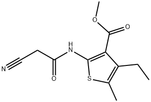 methyl 2-[(cyanoacetyl)amino]-4-ethyl-5-methylthiophene-3-carboxylate Structure