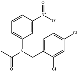 N-(2,4-dichlorobenzyl)-N-(3-nitrophenyl)acetamide 구조식 이미지