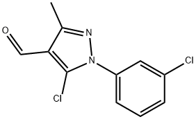 5-chloro-1-(3-chlorophenyl)-3-methyl-1H-pyrazole-4-carbaldehyde Structure