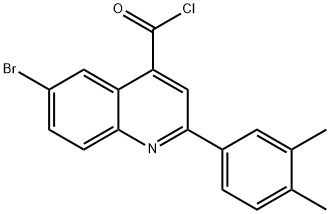 6-bromo-2-(3,4-dimethylphenyl)quinoline-4-carbonyl chloride 구조식 이미지