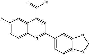 2-(1,3-benzodioxol-5-yl)-6-methylquinoline-4-carbonyl chloride 구조식 이미지