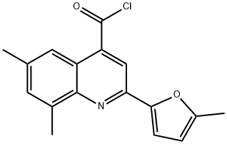 6,8-dimethyl-2-(5-methyl-2-furyl)quinoline-4-carbonyl chloride 구조식 이미지
