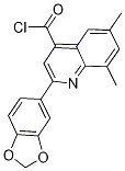 2-(1,3-benzodioxol-5-yl)-6,8-dimethylquinoline-4-carbonyl chloride 구조식 이미지