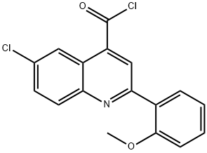 6-chloro-2-(2-methoxyphenyl)quinoline-4-carbonyl chloride Structure