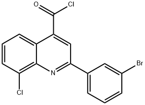 2-(3-bromophenyl)-8-chloroquinoline-4-carbonyl chloride Structure