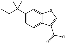 6-(1,1-dimethylpropyl)-1-benzothiophene-3-carbonyl chloride Structure