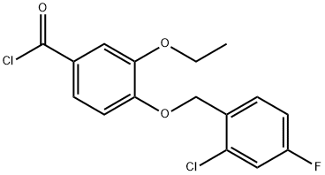 4-[(2-chloro-4-fluorobenzyl)oxy]-3-ethoxybenzoyl chloride Structure