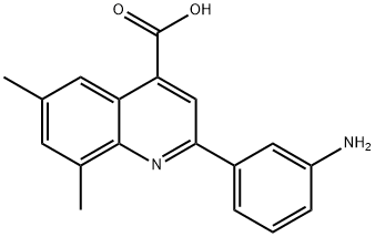 2-(3-aminophenyl)-6,8-dimethylquinoline-4-carboxylic acid Structure