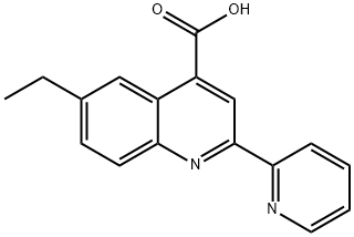 6-ethyl-2-pyridin-2-ylquinoline-4-carboxylic acid 구조식 이미지
