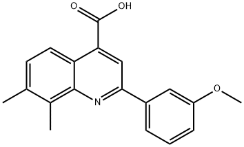 2-(3-methoxyphenyl)-7,8-dimethylquinoline-4-carboxylic acid Structure