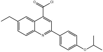 6-ethyl-2-(4-isopropoxyphenyl)quinoline-4-carbonyl chloride Structure