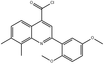 2-(2,5-dimethoxyphenyl)-7,8-dimethylquinoline-4-carbonyl chloride 구조식 이미지