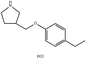 3-[(4-Ethylphenoxy)methyl]pyrrolidinehydrochloride Structure