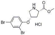 Methyl (2S,4S)-4-(2,4-dibromophenoxy)-2-pyrrolidinecarboxylate hydrochloride 구조식 이미지