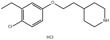 4-[2-(4-Chloro-3-ethylphenoxy)ethyl]piperidinehydrochloride Structure