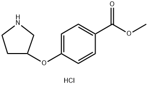 Methyl 4-(3-pyrrolidinyloxy)benzoate hydrochloride Structure