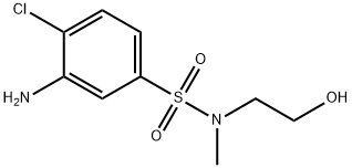 3-Amino-4-chloro-N-(2-hydroxyethyl)-N-methylbenzenesulfonamide 구조식 이미지