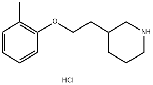 3-[2-(2-Methylphenoxy)ethyl]piperidinehydrochloride Structure