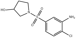 1-[(3-Amino-4-chlorophenyl)sulfonyl]-3-pyrrolidinol 구조식 이미지