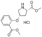 Methyl (2S,4S)-4-[2-(methoxycarbonyl)phenoxy]-2-pyrrolidinecarboxylate hydrochloride Structure