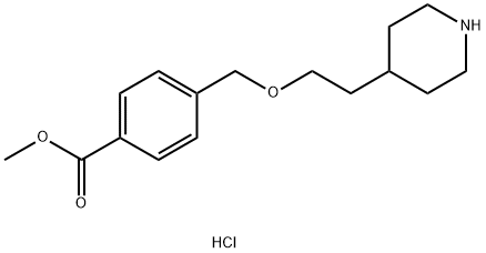 Methyl 4-{[2-(4-piperidinyl)ethoxy]-methyl}benzoate hydrochloride 구조식 이미지