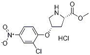 Methyl (2S,4S)-4-(2-chloro-4-nitrophenoxy)-2-pyrrolidinecarboxylate hydrochloride 구조식 이미지