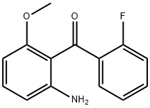 (2-Amino-6-methoxyphenyl)(2-fluorophenyl)methanone Structure