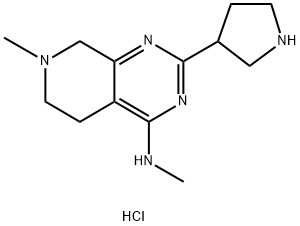 Methyl-(7-methyl-2-pyrrolidin-3-yl-5,6,7,8-tetrahydro-pyrido[3,4-d]pyrimidin-4-yl)-amine HCl Structure