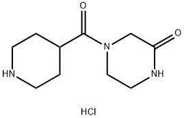 4-(4-Piperidinylcarbonyl)-2-piperazinonehydrochloride Structure
