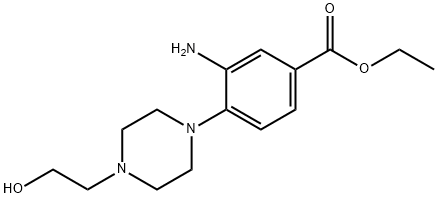 Ethyl 3-amino-4-[4-(2-hydroxyethyl)-1-piperazinyl]benzoate Structure