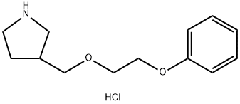 3-[(2-Phenoxyethoxy)methyl]pyrrolidinehydrochloride Structure