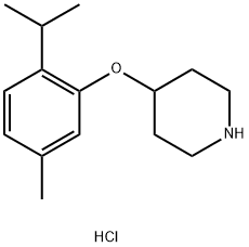 4-(2-Isopropyl-5-methylphenoxy)piperidinehydrochloride Structure