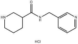 N-(3-Pyridinylmethyl)-3-piperidinecarboxamidehydrochloride 구조식 이미지