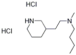N-Methyl-N-[2-(3-piperidinyl)ethyl]-1-butanaminedihydrochloride Structure