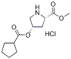 Methyl (2S,4S)-4-[(cyclopentylcarbonyl)oxy]-2-pyrrolidinecarboxylate hydrochloride 구조식 이미지